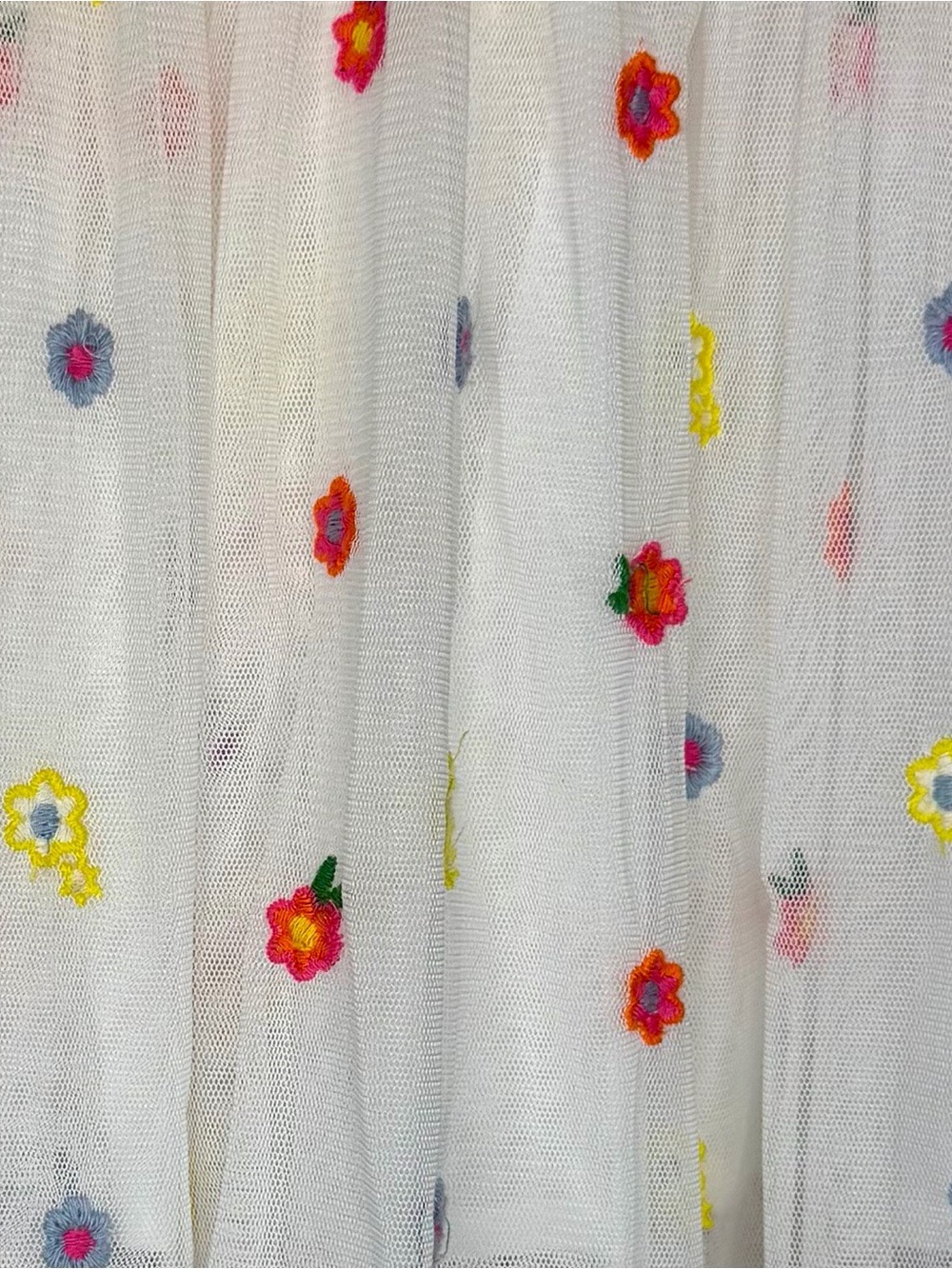 Stella McCartney Kids White Embroidered Tulle Skirt NWOT